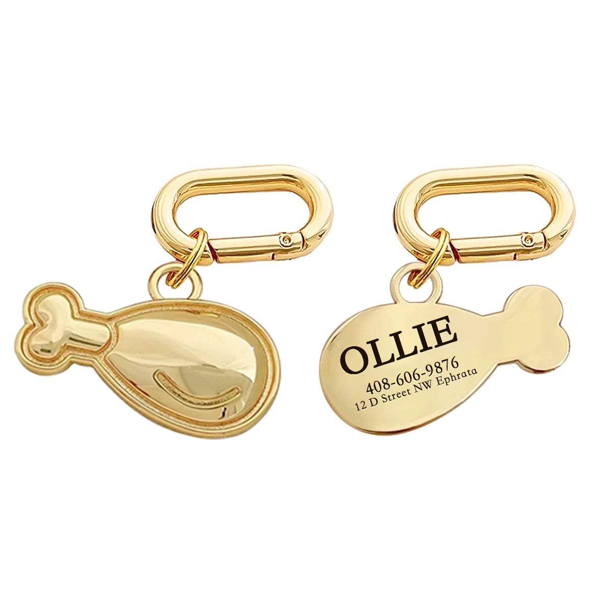 Memopaw Design Personalized Pet Dog Name Tag Copper Free Engraving Anti-lost Collars Tag for Dogs Cats Nameplate