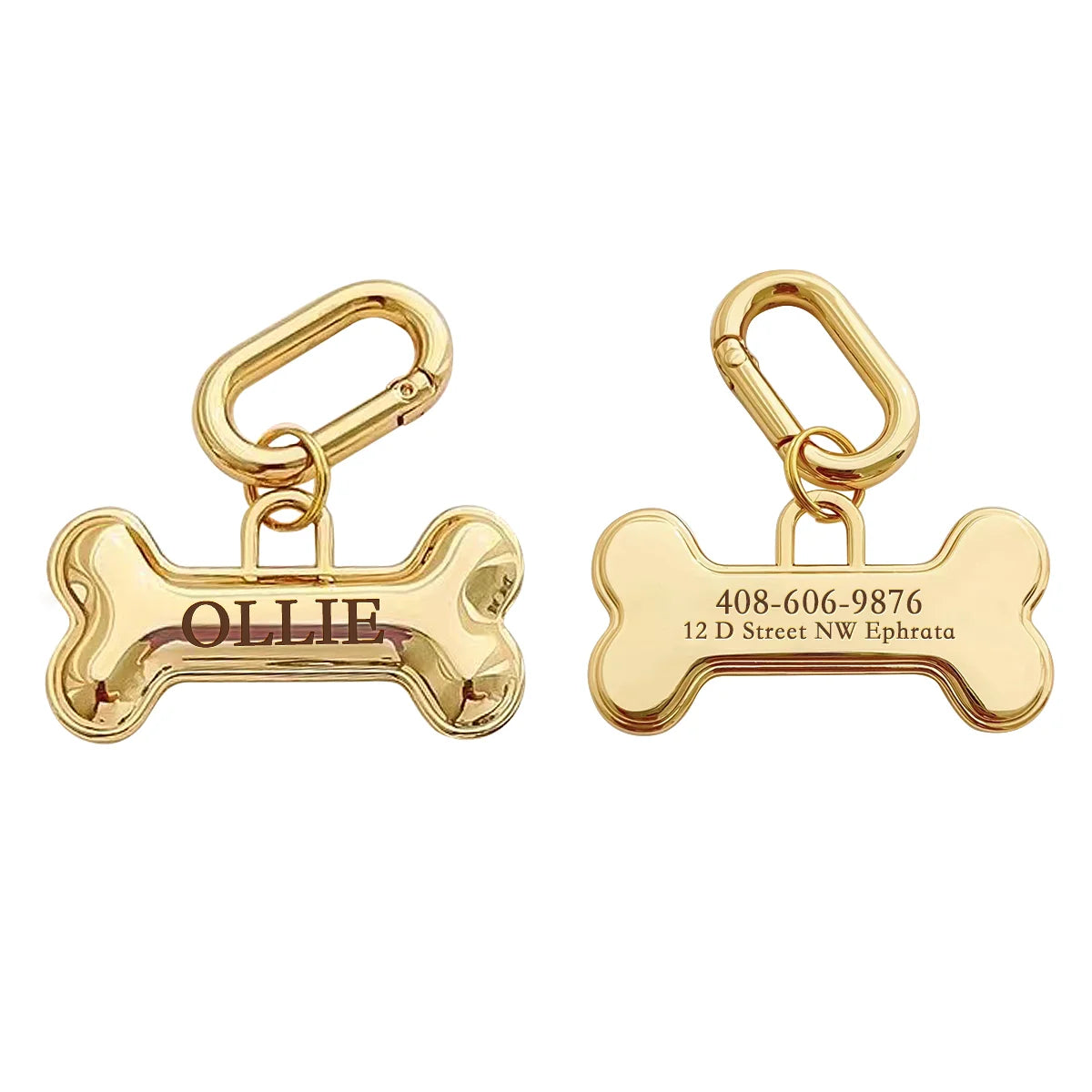 Memopaw Design Personalized Pet Dog Name Tag Copper Free Engraving Anti-lost Collars Tag for Dogs Cats Nameplate