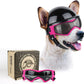ATUBAN Dog Goggles for Small Dogs with Helmet,2pc Dog Sunglasses and Dog Helmet Set for Small Medium Dog Outdoor Driving Walking