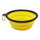 Collapsible Pet Silicone Dog Food Water Bowl Outdoor Camping Travel Portable Folding Pet Supplies Pet Bowl Dishes with Carabiner