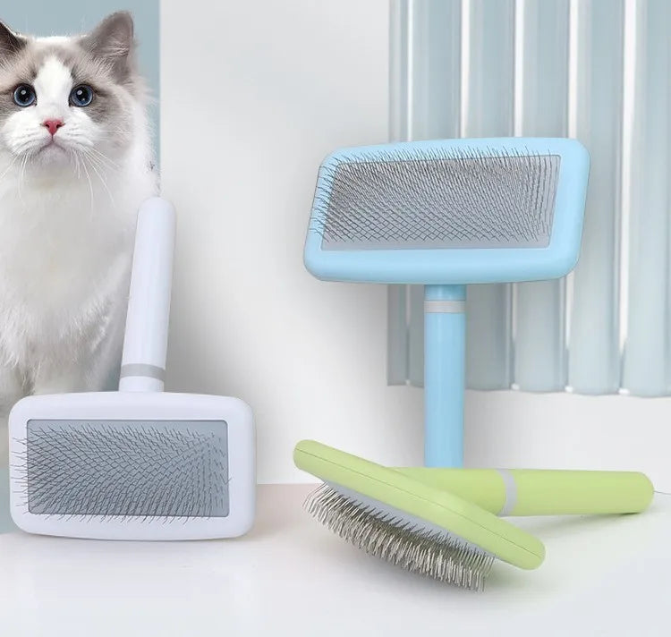 Dog Brush Pet Hair Remover Massage Dog Combs Pet Grooming Stainless Steel Brush for Dogs Knot Opening Cat Comb Dogs Accessories