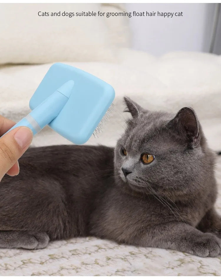 Dog Brush Pet Hair Remover Massage Dog Combs Pet Grooming Stainless Steel Brush for Dogs Knot Opening Cat Comb Dogs Accessories