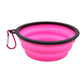 Collapsible Pet Silicone Dog Food Water Bowl Outdoor Camping Travel Portable Folding Pet Supplies Pet Bowl Dishes with Carabiner