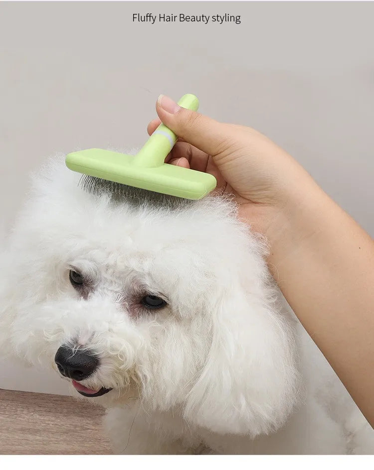 Dog Brush Pet Hair Remover Massage Dog Combs Pet Grooming Stainless Steel Brush for Dogs Knot Opening Cat Comb Dogs Accessories