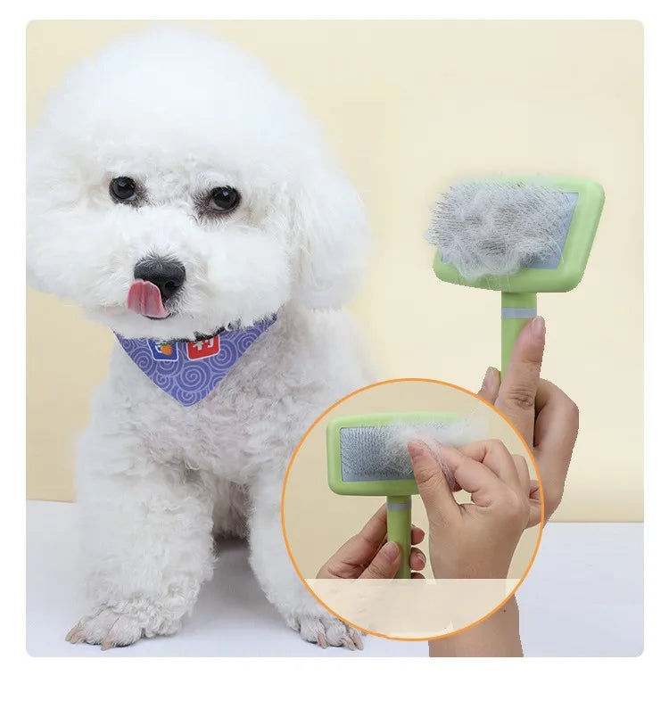 Dog Brush Pet Hair Remover Massage Dog Combs Pet Grooming Stainless Steel Brush for Dogs Knot Opening Cat Comb Dogs Accessories