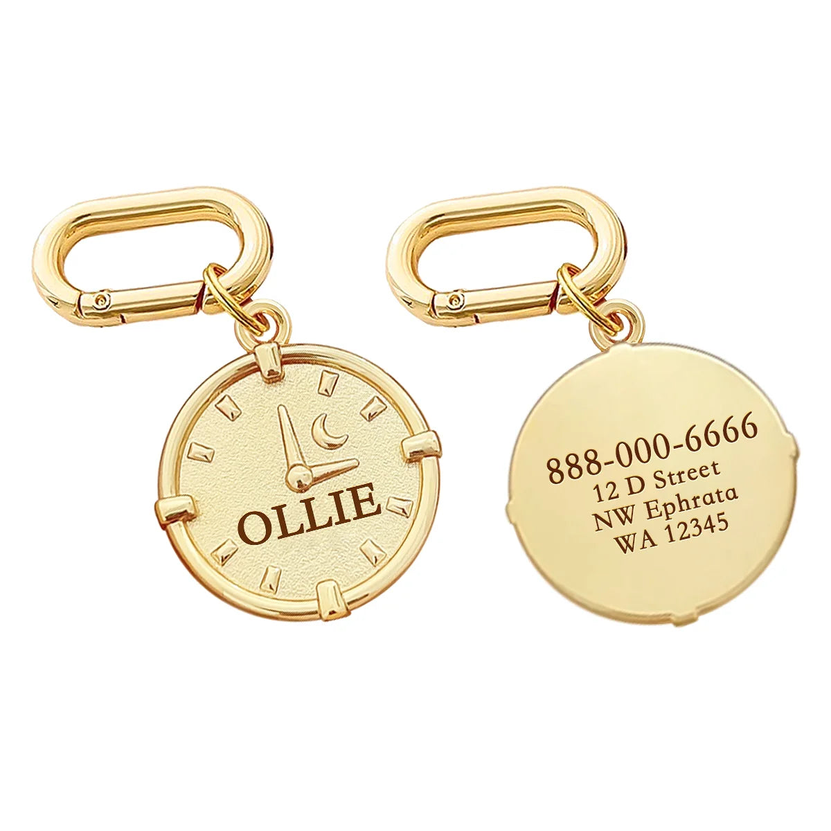 Memopaw Design Personalized Pet Dog Name Tag Copper Free Engraving Anti-lost Collars Tag for Dogs Cats Nameplate