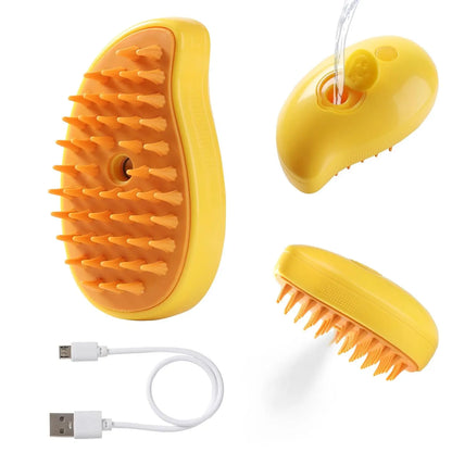 Cat Steam Brush Steamy Dog Massage Comb 3 in 1 Electric Spray Pet Grooming Comb Soft Silicone Removing Tangled and Loose Hair