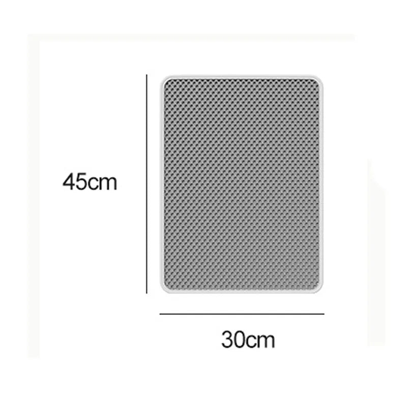 Cat Litter Mat Double Layer Waterproof Urine Proof Trapping Mat Easy to Clean Non-Slip Toilet Pad  Cat Scratch Pad Large Foot Pa