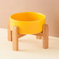 1800ml Big Dogs Bowl Double Ceramic Elevated Pet Food Water Feeders Small Medium Large Dog Feeding Supplies with Wooden Stand