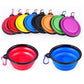 Collapsible Pet Silicone Dog Food Water Bowl Outdoor Camping Travel Portable Folding Pet Supplies Pet Bowl Dishes with Carabiner