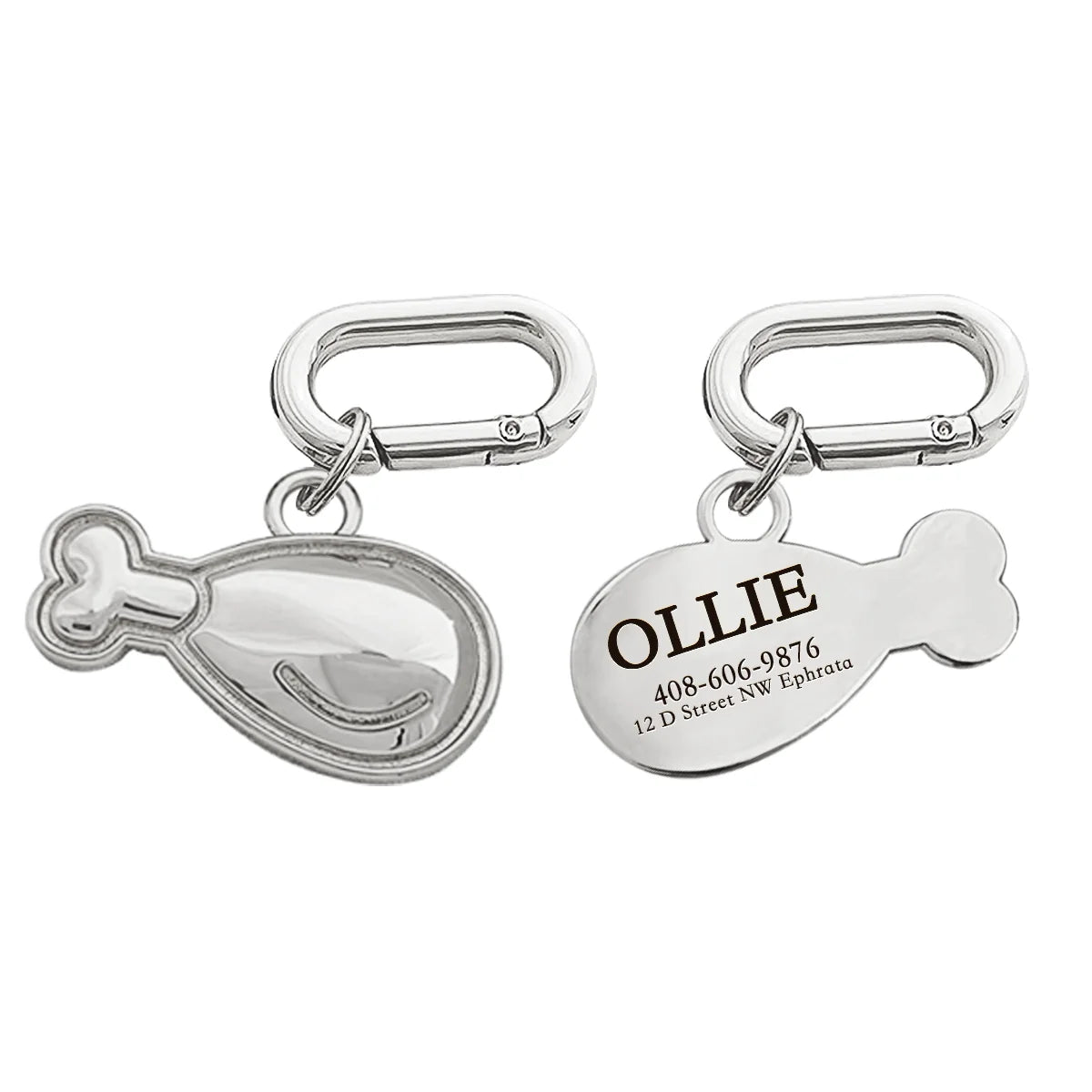 Memopaw Design Personalized Pet Dog Name Tag Copper Free Engraving Anti-lost Collars Tag for Dogs Cats Nameplate