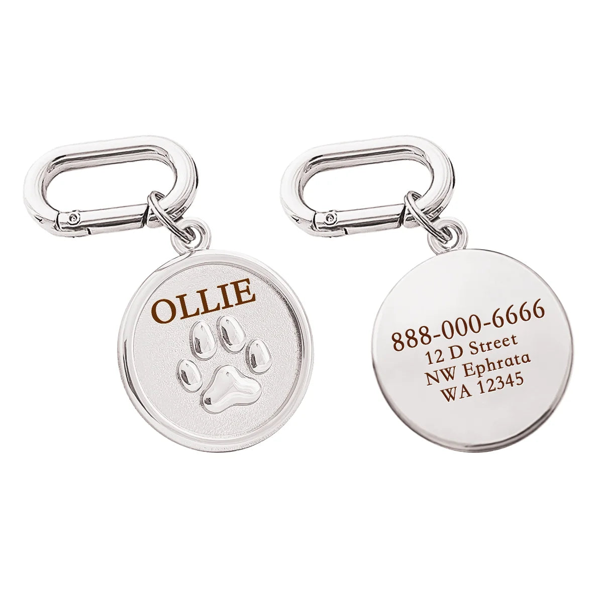 Memopaw Design Personalized Pet Dog Name Tag Copper Free Engraving Anti-lost Collars Tag for Dogs Cats Nameplate