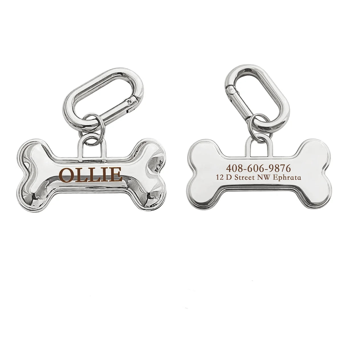 Memopaw Design Personalized Pet Dog Name Tag Copper Free Engraving Anti-lost Collars Tag for Dogs Cats Nameplate