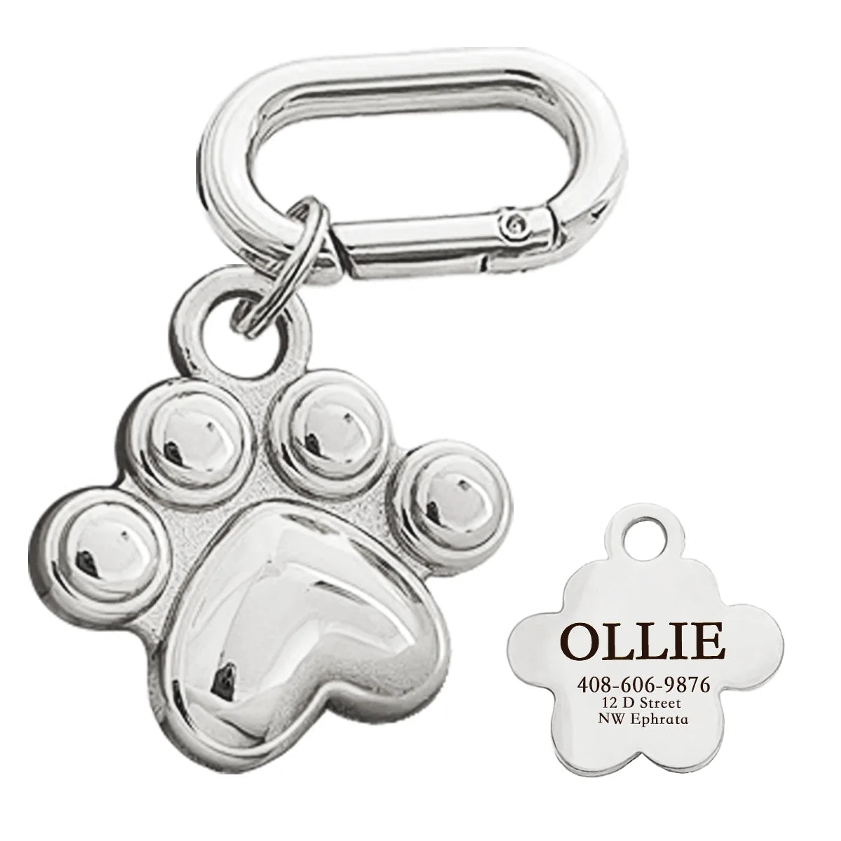 Memopaw Design Personalized Pet Dog Name Tag Copper Free Engraving Anti-lost Collars Tag for Dogs Cats Nameplate