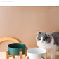 1800ml Big Dogs Bowl Double Ceramic Elevated Pet Food Water Feeders Small Medium Large Dog Feeding Supplies with Wooden Stand